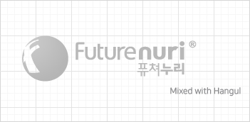 Mixed width Hangul Futurenuri CI logo